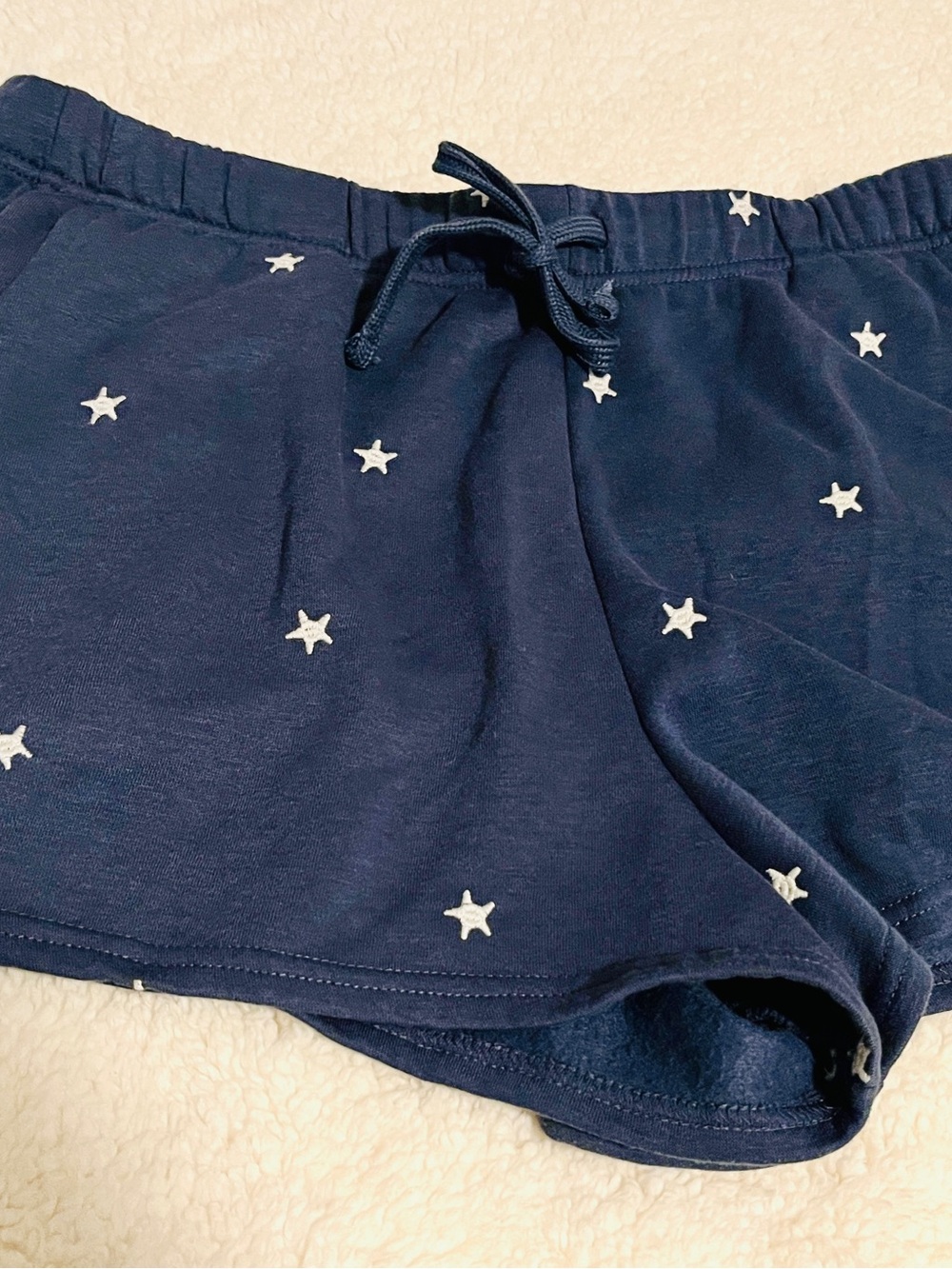 Navy Star Print Pink Republic Junior’s Lounge Shorts